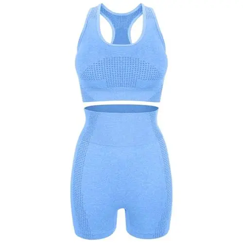Produktbild: GALPADA 1 Satz Yoga-kleidung Yoga-tops Für Frauen Fitnessstudio-set-kleidung Trainingsanzug-set Yoga-outfits Trainingsoutfits Zweiteiliger Anzug Europäisch Und Amerikanisch Nylon Fräulein