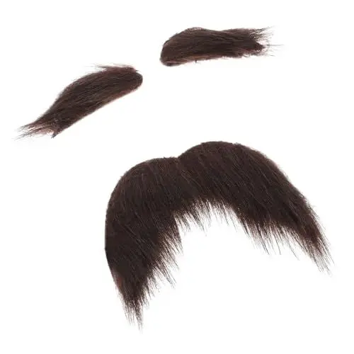 Produktbild: GALPADA Selbstklebendes Fake Bart Und Augenbrauen Set Für änner Lustige Cosplay Kostümzubehör Für Halloween Mottopartys Und Karneval 1 Set Falscher Schnurrbart Und Augenbrauen