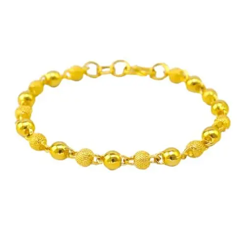 Produktbild: GALPADA 1 Stück Kupferarmband Rundes Perlenarmband Perlenarmbänder Italienische Charm Armbänder Italienisches Armband Vergoldete Armreifen Zirkonia Perlen Armreif Solides Glattes