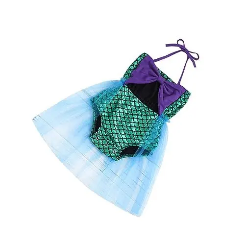 Produktbild: GALPADA 1stk Strandtuch EIN Badeanzug Pailletten Erdfarben Kind