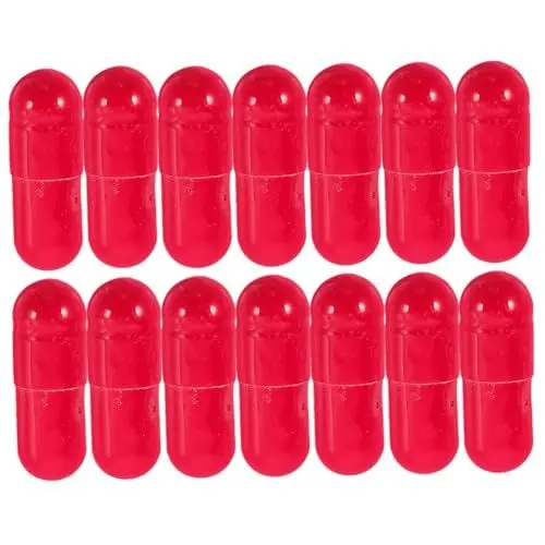 Produktbild: GALPADA 24st Gefälschte Blutkapseln Gefälschte Kapseln Realistische Kapsel Nasenkitt Bühnen-make-up Blutunterlaufene Augen Halloween-party-requisite Färbung Kostüm Kinder Rot Maisstärke