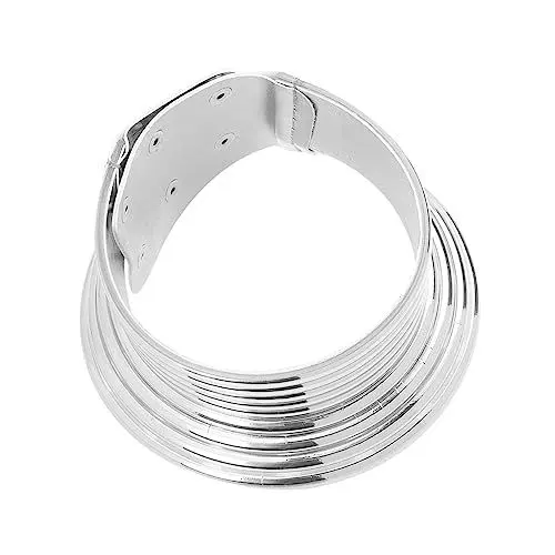 Produktbild: GALPADA 2St Kragen im afrikanischen Stil Damenhalsketten Silberhalsketten für Damen weihnachten wichtelgeschenk weichnachtsgeschke schmuck gotische afrikanische Halsreifen Leder Silver