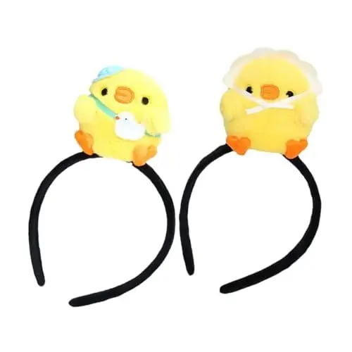 Produktbild: GALPADA 2St Küken-Stirnband lustiges Stirnband Tierkostüm-Kopfbedeckung Ohr-Horn-Haarreifen Hühnerhaarreif Haarschmuck Tierhaar-Accessoire Festival-Stirnband Modellieren Zubehör Plüsch
