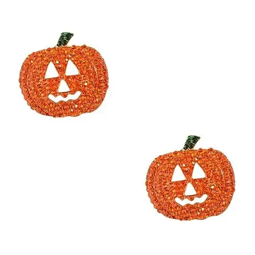Produktbild: GALPADA 2St Kürbis Broschen halloween theme Rhinestone verziert Kürbis-Schmucknadel Kristalldekor Handtaschendekor Halloween-Broschen Partybroschen Strasssteine Stift Kleidung Fräulein