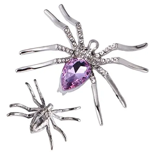 Produktbild: GALPADA 2St Spinnenbrosche Retro-Dekor Halloween-Party-Brosche Halloween-Geist-Brosche Strass halloween dekoration halloween-dekoration Halloween Spinne Brustnadel Tier Kleidung