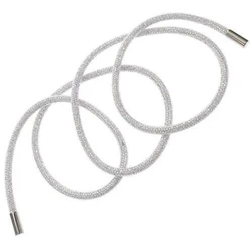Produktbild: GALPADA 2St Volldiamant-Hosenseil-Hutseil schuhablage Zubehör für Schnürsenkel Glitzer Schnürsenkel Strasssteine Telefon-Lanyard Schnürsenkel glänzend Hosen Seile Haushalt Kleidung Gürtel