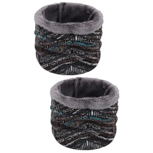 Produktbild: GALPADA 2stücke Herbst-winter Nackenwärmer Mit Einzigartigem Muster Verdickter Bequemer Schal Für Outdoor-sportarten Wie Skifahren Und Radfahren Warm Und Stylisch
