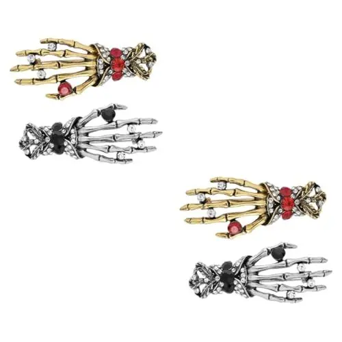 Produktbild: GALPADA 2 Sätze 2 Stk Halloween-Brosche Brosche mit Skeletthänden Halloween-Partybevorzugungsgeschenke halloween horror halloween grusel dekorative Stifte Skelett-Palmen-Brustnadel Revers