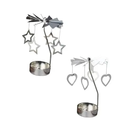 Produktbild: GALPADA 2 Stück Kerzenständer Aus Metall Romantischer Kerzenständer Mit Windmühle Kerzenständerhalter Für Damen Streichhölzer Für Kerzen Hochzeitskerzenständer Kerzenständer Für