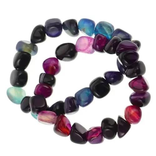 Produktbild: GALPADA 2 Stück Yoga Armband Perlenarmband Modisches Armband Edelsteinschmuck Edelstein Handseil Buntes Armband Achat Schmuck Achat Handgelenkseil Armband Modisches