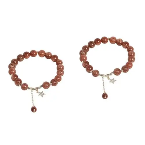 Produktbild: GALPADA 2st Damenarmband Stein Schönes Armband Für Die Frau Edelstein Armbänder Dame Armband Glücksarmband Kristallarmbänder Smaragd-armband Armbänder Armbänder Perlen Fräulein Geschenk