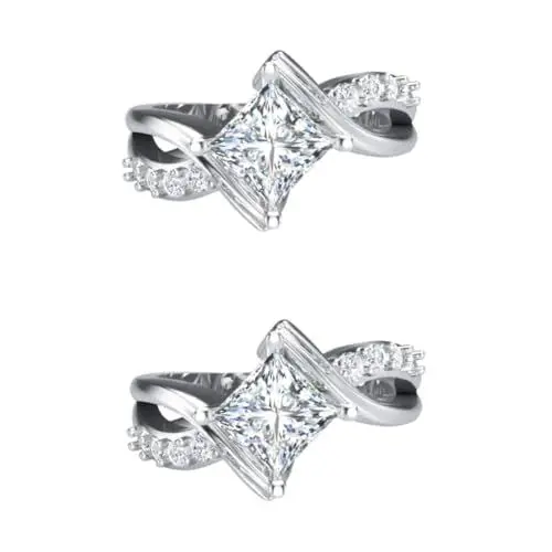 Produktbild: GALPADA 2stücke Zircon Unisex Eleganter Fingerring Mit Zartem Design Für Stilvolle Anlässe Und Alltag Komfortable Passform Und Glattes Gefühl Vielseitig Kombinierbar Mit Verschiedenen