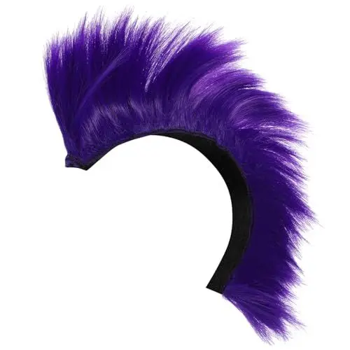 Produktbild: GALPADA 2st Helm Perücke Urlaubsparty Haarteil Fahrradhelm Perücken Stirnband Cosplay Verkleiden Sich Cosplay-Event-perücke Zubehör Party Perücke Helmpolster Violett Hochtemperaturdraht