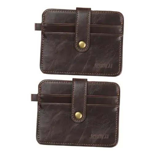 Produktbild: GALPADA 2st Herren-geldbörse Kartenetuis Für Herren Portemonnaie Schlank Reiseutensilien Tragbarer Kartenhalter Reisebrieftaschen Reisekartenhalter Kartenetui Für Herren Coffee Pu-Leder