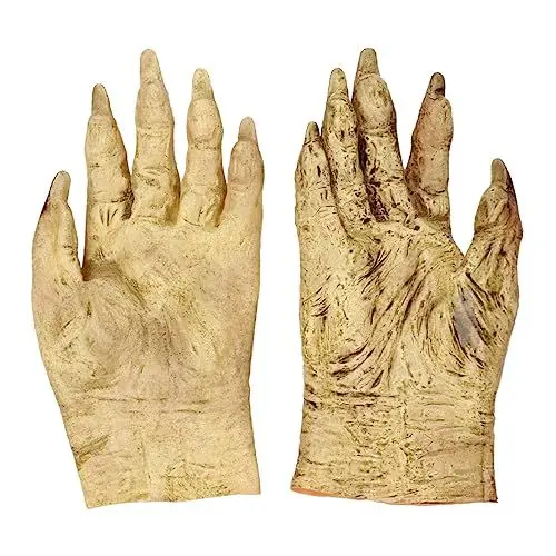 Produktbild: GALPADA 2pcs Halloween Kostüm Zombie Handschuhe Gelb Horror Party Zubehör Für Cosplay Trick Oder Treat Handschuhe