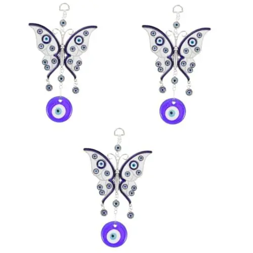 Produktbild: GALPADA 3St Schmetterling Schlüsselanhänger graceling Gracy schlüsselketten schlüsselanhänger Kette Key Chain Schlüsselbund böser Blick Auto Charme böser Blick für Auto Zinklegierung