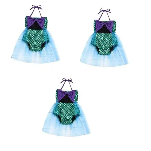 Produktbild: GALPADA 3 STK Schwimmshirt Für Kinder EIN Strandtuch Kinder Pailletten Bademode Mit Bowknot-meerjungfrauschuppen Kinderkleidung Mädchen Schnüren