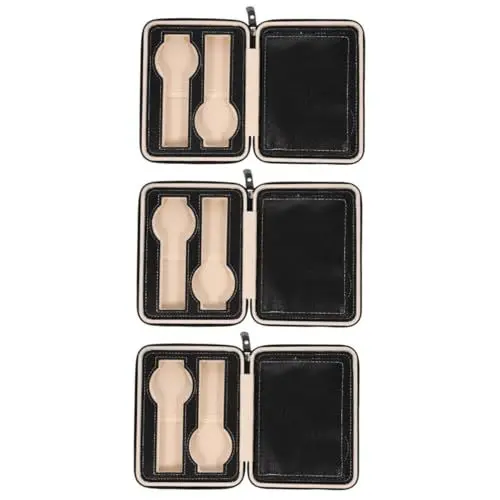 Produktbild: GALPADA 3 Teilige Box Uhrenbox Uhrenvitrine Uhrenträger Retro Uhr Armbanduhren Uhren Für Herren Herren Uhrengehäuse Herren Armbanduhren Uhrengehäuse Für Herren Schwarzes