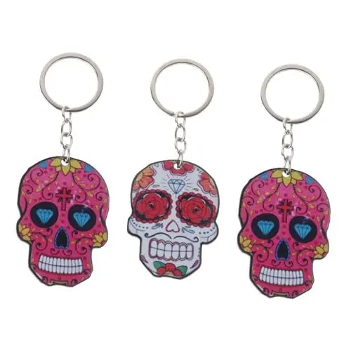 Produktbild: GALPADA 3st Schlüsselringe Totenkopf Schlüsselanhänger Schlüsselhalter Schlüsselanhänger Mit Totenkopf-anhänger Halloween-schlüsselanhänger Geschenk Geisterkopf