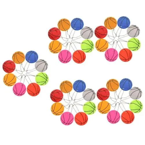 Produktbild: GALPADA 40 Stk Basketball reflektierender Anhänger Nachtwanderreflektoren Handtaschenanhänger rückstrahler anhänger schlüsselkette Schlüsselanhänger, Rucksackreflektoren Taschenreflektoren