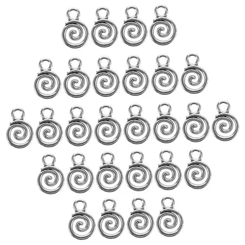 Produktbild: GALPADA 40 Stück Swirl Spiral Charms Anhänger Metall Kreis Runde Spirale Welle Charms Armband Halskette Ohrring Charms Für Schmuckherstellung Zubehör Zubehör