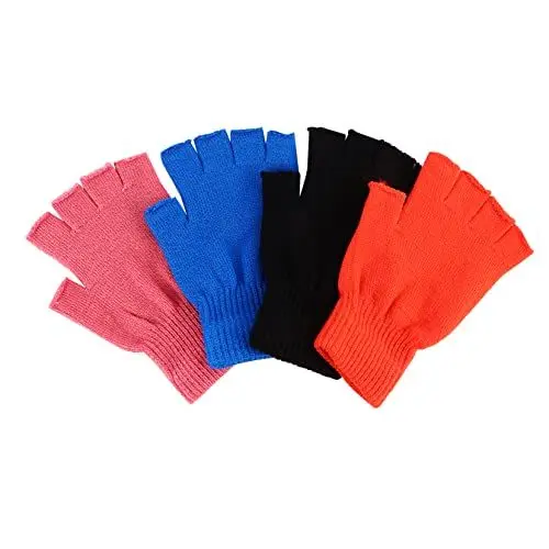 Produktbild: GALPADA Halbfinger-handschuhe 4er-pack Strickhandschuhe für Damen Thermisches Bequemes Halbfinger-handschuh-set