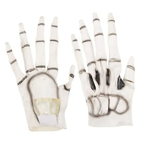 Produktbild: GALPADA 4 Paare Vinyl-Handschuhe Skelett-Handschuhe Geisterdekor Tierdekor halloween handschuhe halloween costume idea Skelett-Fäustlinge -Handschuhe voller Finger schmücken Weiß