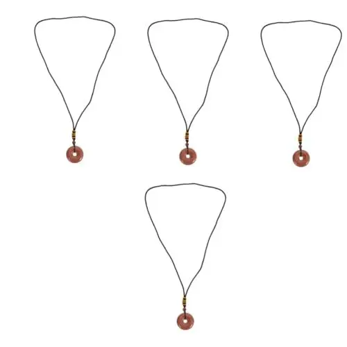 Produktbild: GALPADA 4 Stück Anhänger aus Kristallstein heilende Halskette natürliche edelsteinanhänger wohnungseinrichtung home decoration dekorativer Steinanhänger Halsketten aus Naturstein Brown