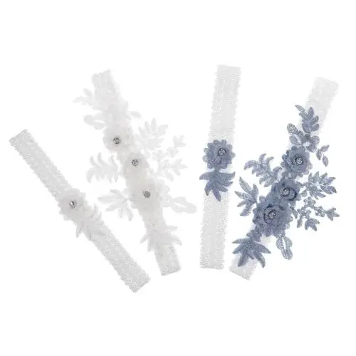 Produktbild: GALPADA 4 Stück Strumpfband aus Spitze elegant Strumpfbänder für die Braut Strumpfbänder für Bräute Brautjungfern-Hausschuhe Strumpfgürtel für Damen Strumpfband für Hochzeit Stoff