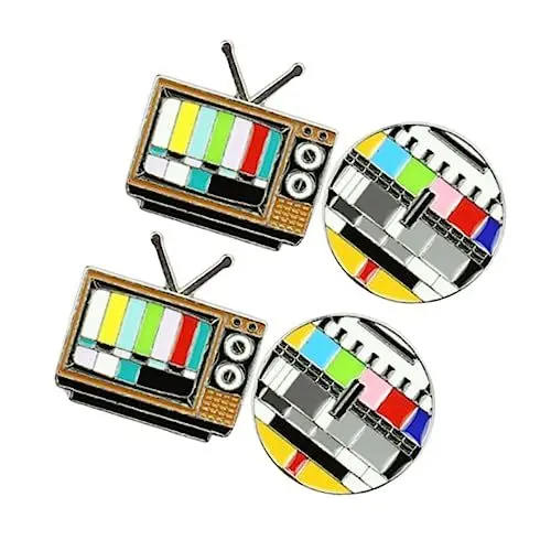 Produktbild: GALPADA 4 Stück kleines schöbe bescherung partydekoration Attractive breastpin Women's brooch Channels brooch Creative brooch TV-förmige Brustnadeln Frauen Broschen Broschennadeln