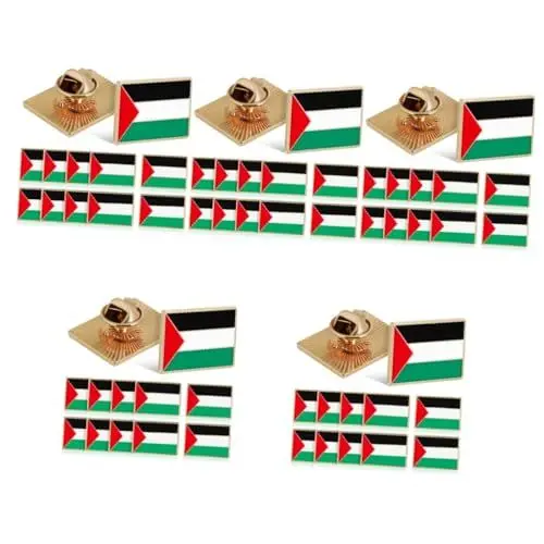 Produktbild: GALPADA 5 Sätze Fahnenbrosche Cardigan-emaille-stifte Jacken Brosche Abzeichen Der Palästinensischen Flagge Internationale Broschennadeln Palästinensische Flagge Legierung 12 Stück * 5