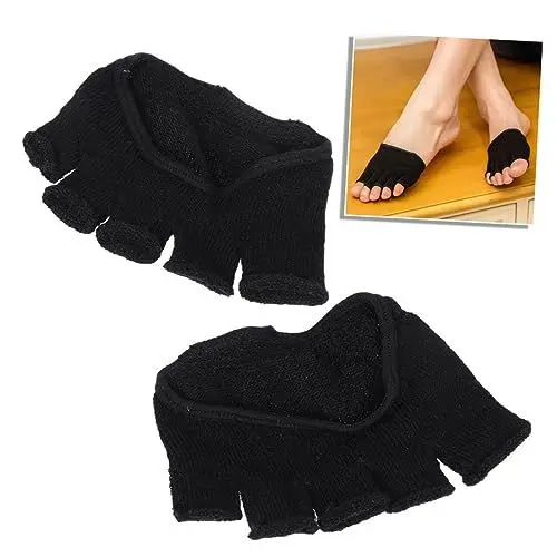 Produktbild: GALPADA 5paare Fünf Unsichtbare Fünf-zehen-socken Für Damen Rutschfeste Atmungsaktive Und Schweißabsorbierende Kurzsocken Im Praktischen Pack Schwarz