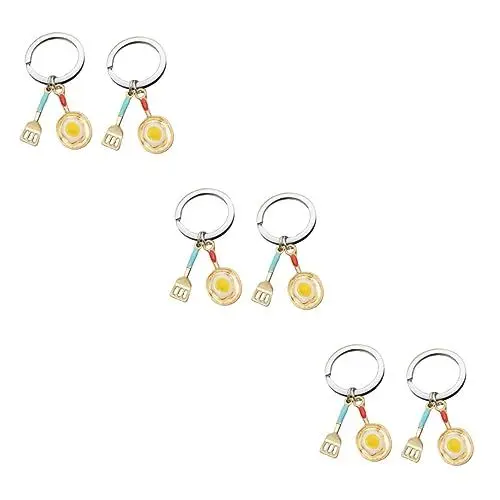 Produktbild: GALPADA 6 STK Schlüsselanhänger für Bratpfannen Koch Charm Schlüsselanhänger Geldbörse Schlüsselanhänger küchendekoration Auto schlüsselanhänger Schlüsselringe kreativer Schlüsselhalter