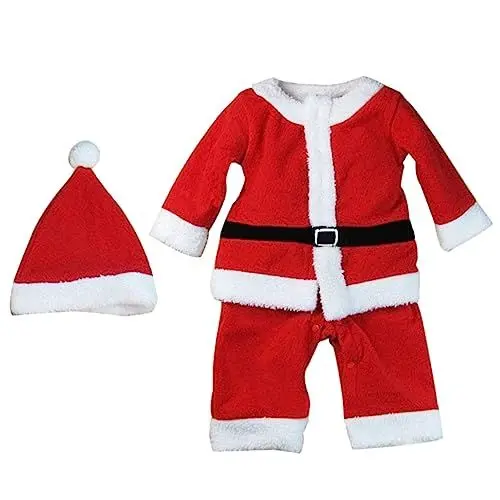 Produktbild: GALPADA Baby Weihnachtskleid Baby-weihnachtskleidung Kind Sankt Hosen Weihnachtsmütze Für Kinder Kind Santa Hosen Weihnachtsmannkleidung Für Kinder Baby-overalls Mit Hut Junge Kleidungsset
