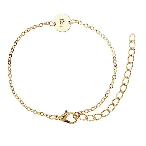 Produktbild: GALPADA Frauen Armband Fußkette Aus Legierung Mit Buchstaben p Stilvolle Vintage Design Für Strand Freizeit Alltag Leicht Und Angenehm Zu Tragen Als Für Freunde Und Familie