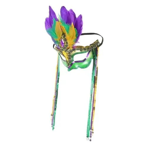Produktbild: GALPADA Bunte Federmaske venezianische für frauen Karnevalsmaske für Frauen Maskerade halloween masken halloweenmaske für Party Cosplay-Maskenstütze pp