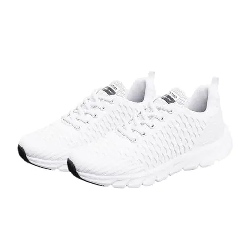 Produktbild: GALPADA Bequeme Damen Laufschuhe Stilvolle Freizeit Sneakers Weiche Sohle 9us/65uk/405eu/10218inch Größe 42/26cm Weiß