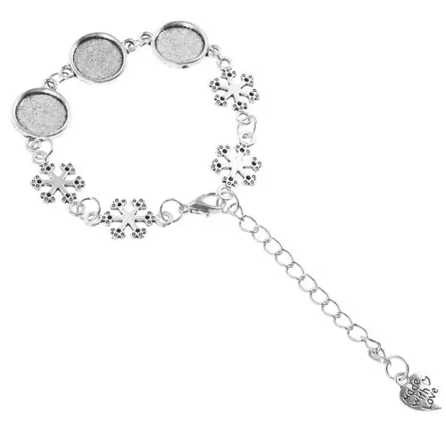 Produktbild: GALPADA Edelstein Basis Armband Für Damen Handgelenk Schmuck Armband Leere Einfassungen Ästhetische Armbänder Armreif Herstellungszubehör Armband Herstellungsset Paar Armband