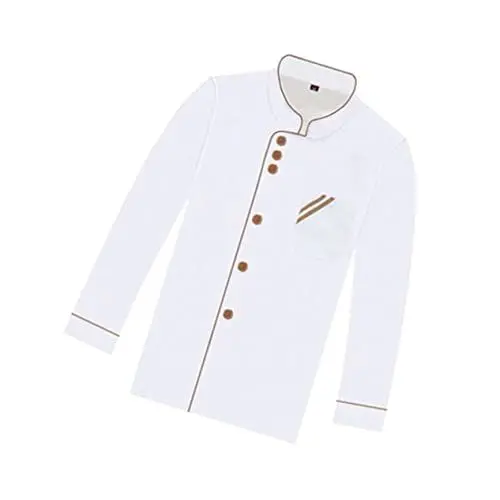 Produktbild: GALPADA Kochmantel Langarm Kochuniform Schwarzes Kochhemd Kochuniform für Profiköche Koch weiß Ärmel Kochjacke Herren-jacken Damen-jacken lässige lockere Kochkleidung Catering-Jacken Black