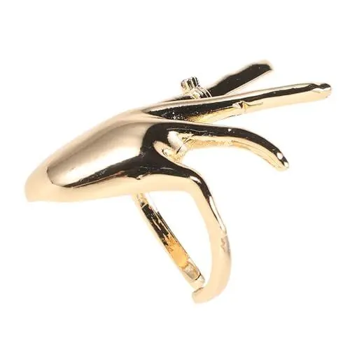 Produktbild: GALPADA Kreativer Palmenring Bandring Daumenring Ringschmuck Böhmische Ringe Verstellbarer Fingerring Cocktailring Retro-ring Knöchel Stapelbare Ringe Ring Im Coolen Stil Kupfer Golden