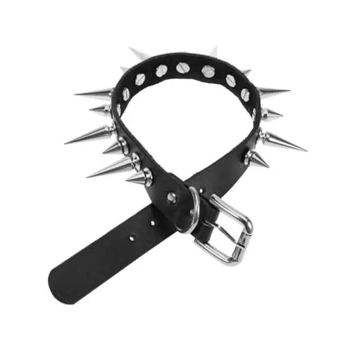 Produktbild: GALPADA Lederhalskette Halskette Mit Schlüsselbeinkette Halsband Mit Schnalle Punk-halsband Halskette Aus Kettengliedern Kette Mit Anhänger Punk-halskette Kettenkragen Nietkragen Black