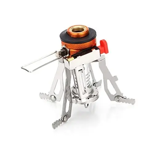 Produktbild: GALPADA Leichter Tragbarer Campingkocher mit Windschutz aus für Outdoor Aktivitäten Camping und Backpacking Einstellbare Hitze und Schnelles Erhitzen Robustes Design für Sicheren Einsatz