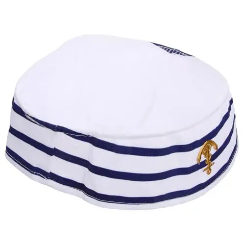 Produktbild: GALPADA Marine-Kappe Kapitänsmütze UV-Hüte Seekappe Sommerhut für Herren kundenspezifische Kapitänshüte für Männerboot kindermütze kinder kappe Matrosenmützen für Damen Partyzubehör Wolle