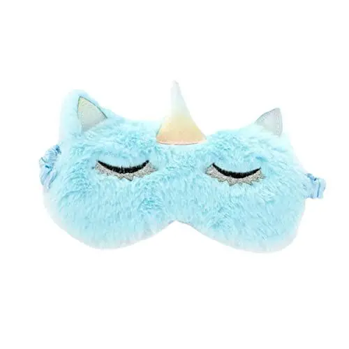 Produktbild: GALPADA Maske Für Männer Kühlende Schlafmaske Herren-Gesichtsmaske Schlafaugenmaske Horn-Augenschutz Cartoon-Augenabdeckung Nacht- -Gesichtsmaske Schutzbrille Tierblau