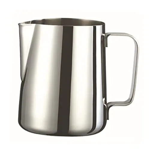 Produktbild: GALPADA Milchkrug Milchkännchen für Perfekten Milchschaum für Latte Art und Cappuccino Spülmaschinenfest Silber