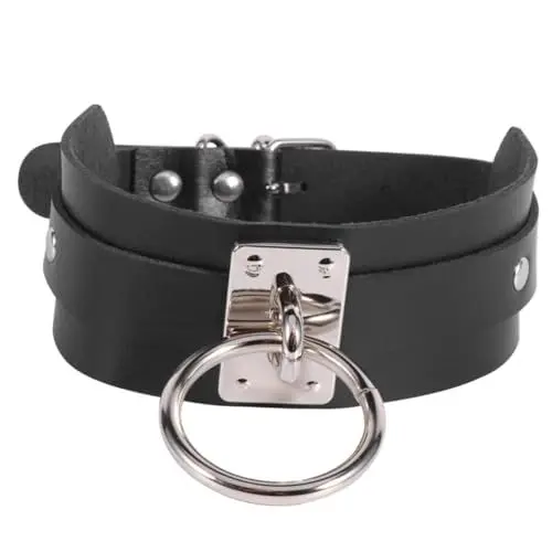 Produktbild: GALPADA Punk-Halsband blacki black-ish Halsband aus PU- Halsband aus Halsband für breite Halsbandkette breiter Chokerkragen Nachtclub