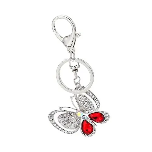 Produktbild: GALPADA Schlüsselbund Schmetterlings-Schlüsselanhänger Diamant-Anhänger Strass-Dekor Auto-Anhänger Auto-Schlüsselanhänger Für Frauen Schmetterlinge Schlüsselanhänger Schlüsselanhänger