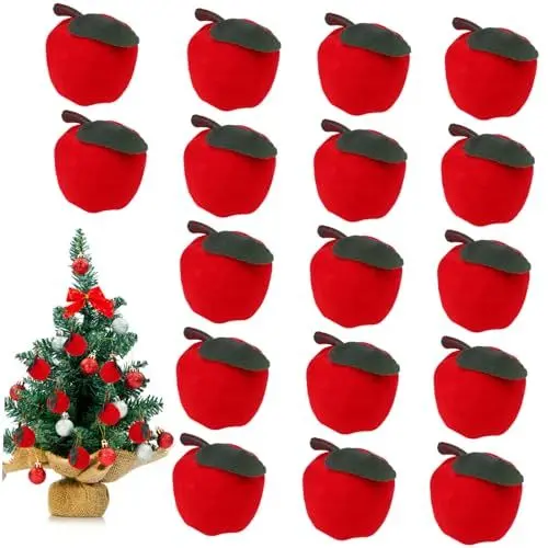Produktbild: GALPADA Stück roter Apfelanhänger Apfel-Weihnachtsschmuck Weihnachtsdekoration zum Aufhängen Weihnachtskugel zum Aufhängen Weihnachtsbaum Weihnachtsschmuck für Baum Schaum