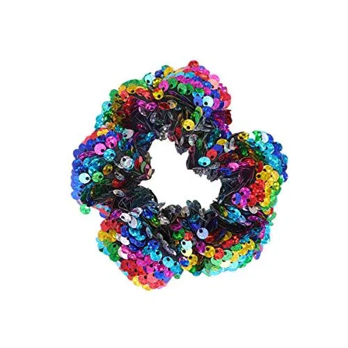 Produktbild: GALPADA Weihnachtskugeln Accessoires Für Lockiges Haar Weihnachtliche Haargummis Elastische Haarbänder Pailletten-haargummis Regenbogen-haargummi Zopfgummi Handgelenk Mann Meerjungfrau