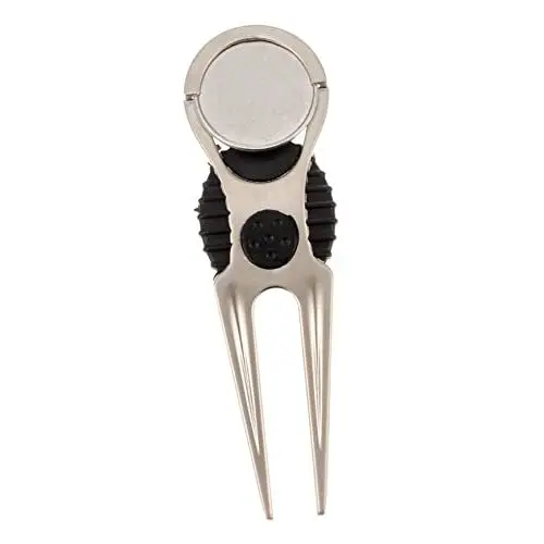 Produktbild: GALPADA Zinklegierung Golfs Divot Reparaturwerkzeug Hochwertige Golfgabel mit Ballmarker für Präzise Rasenpflege für Golfer und Outdoor Aktivitäten